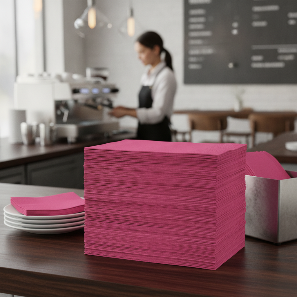 Recyclable Paper Dinner Napkins 40x40cm for Bars & Cafés (Pack of 2000)