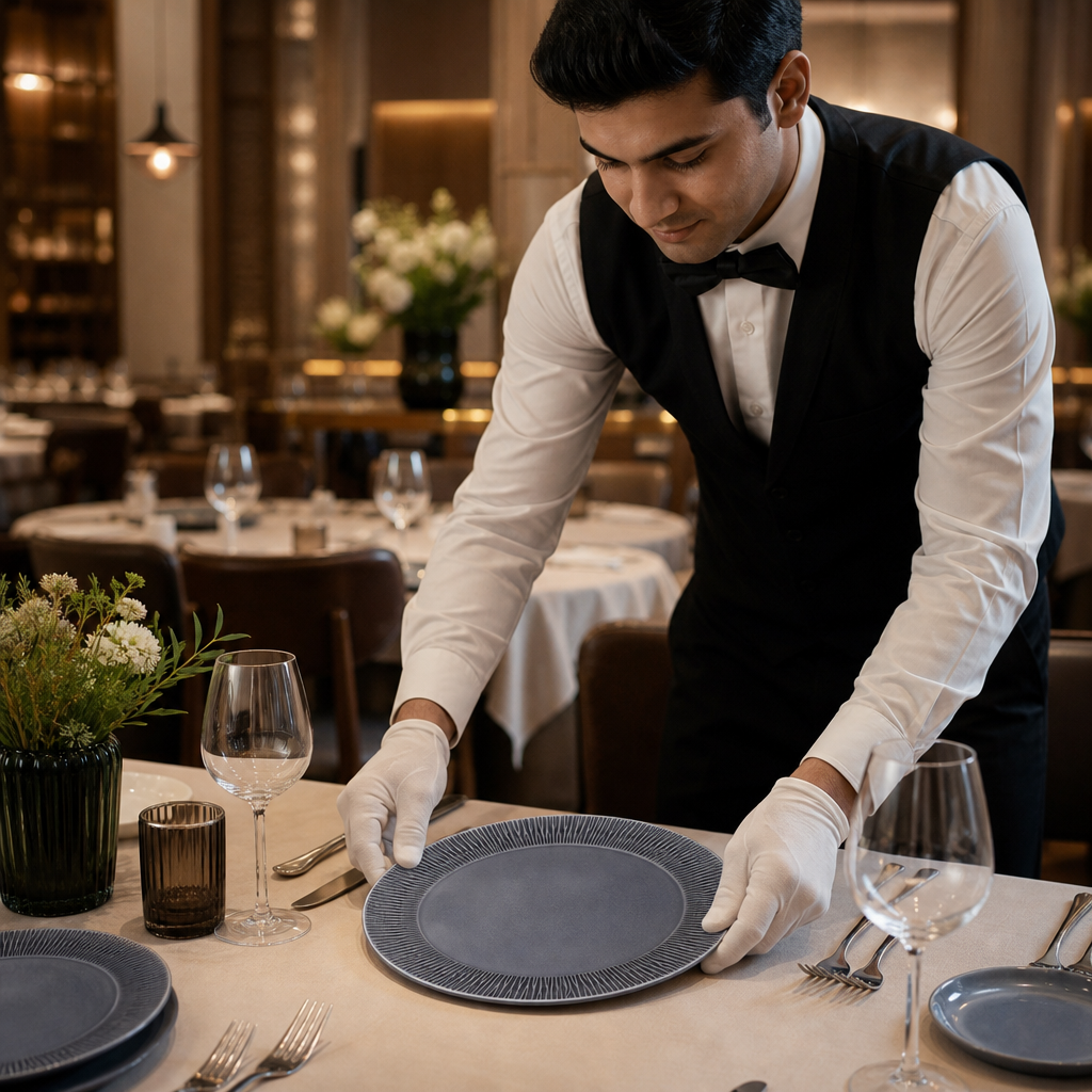Style Plates 305mm Vitrified Porcelain for Dining Events (Pack of 12)