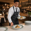 Footed Plates 273mm Vitrified Ceramic for Restaurants (Pack of 12)