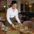 Alumina Trays Olive Green Vitrified Ceramic for Casual Dining (Pack of 6)