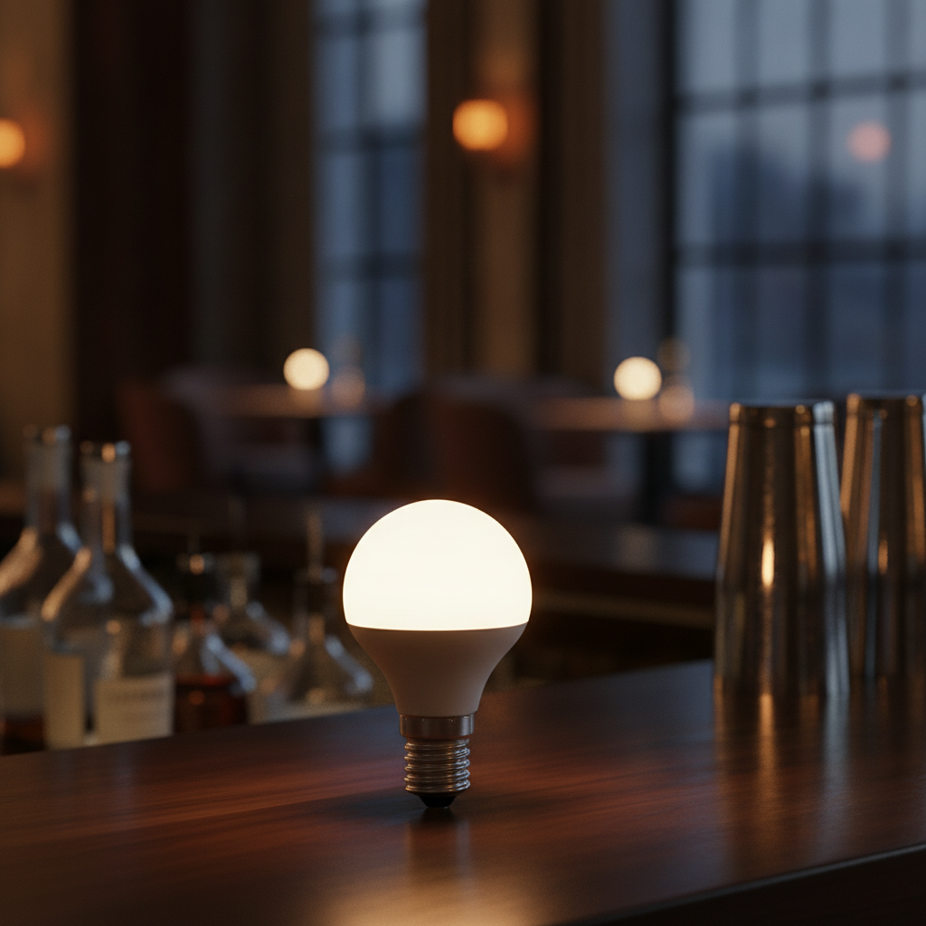 Plastic Round LED Light Bulb 6W for Restaurants & Bars