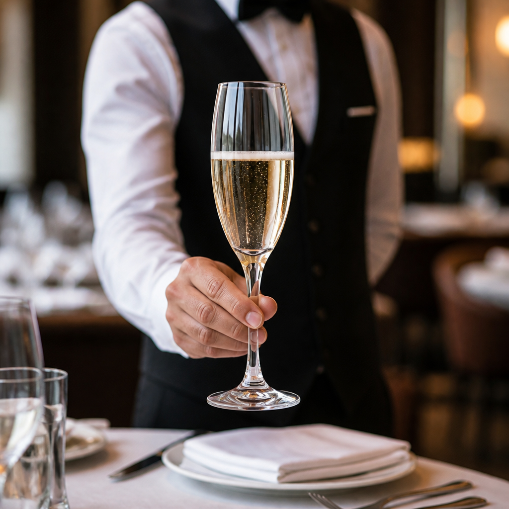 Glass Teardrop Champagne Flutes 170ml for Bars & Restaurants (Pack of 12)