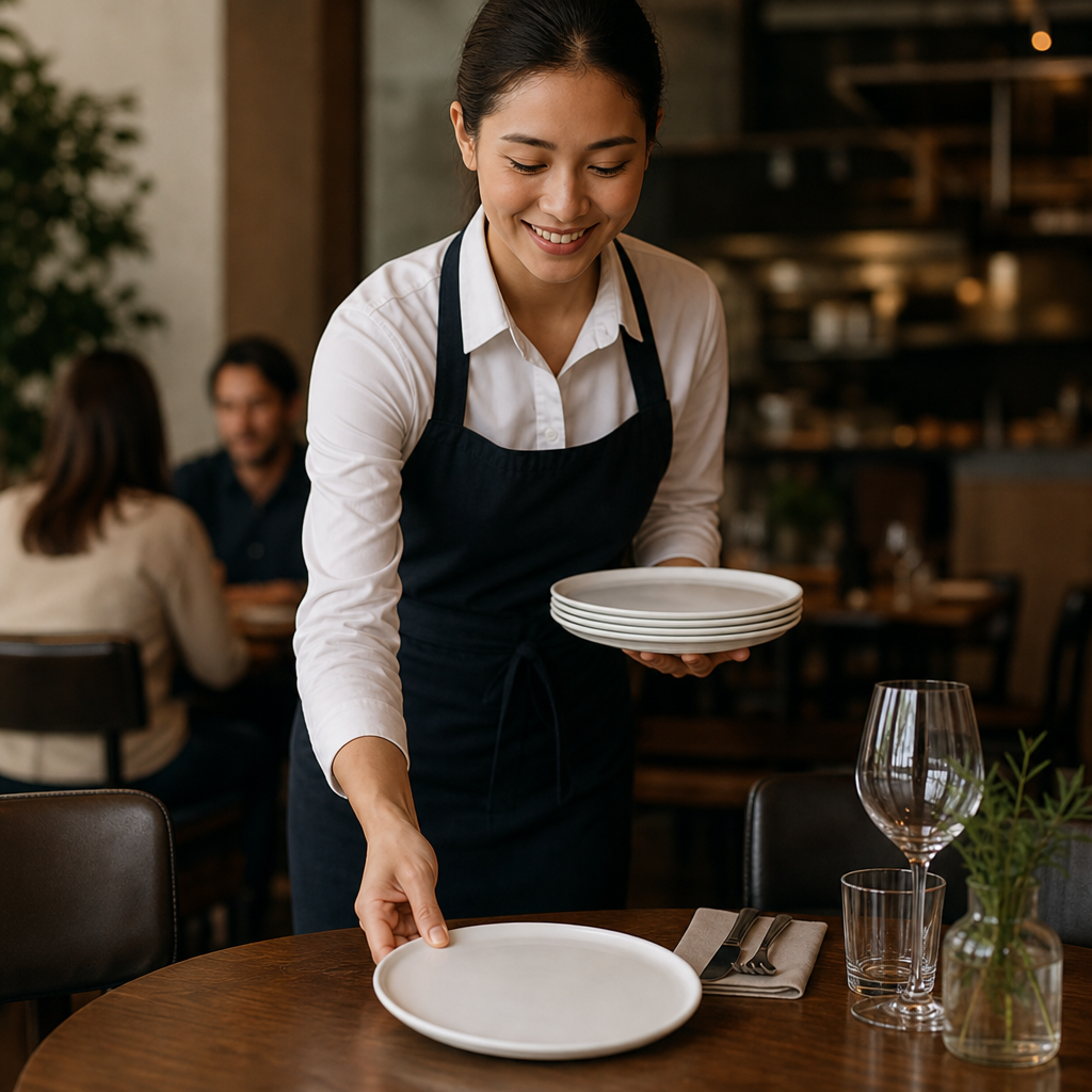 Stackable Plates 202mm White Ceramic for Casual Dining (Pack of 12)