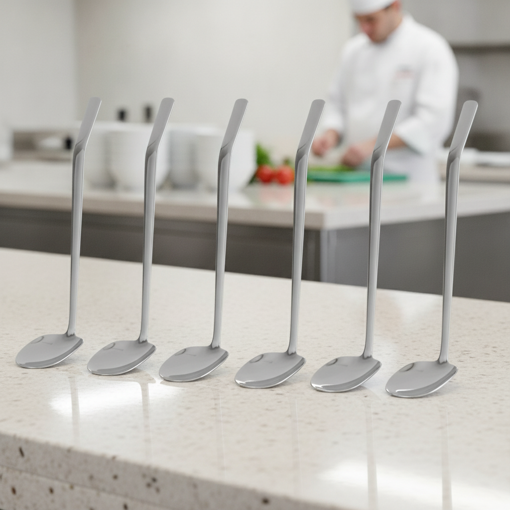 18/8 Stainless Steel Serving Spoons 135mm for Home & Professional Use (Pack of 6)