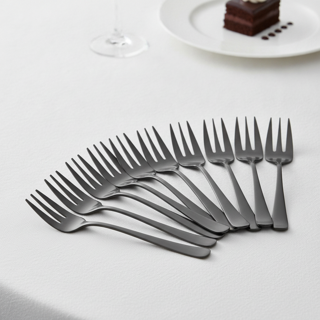 Stainless Steel Cake Forks for Elegant Dining (Pack of 12)