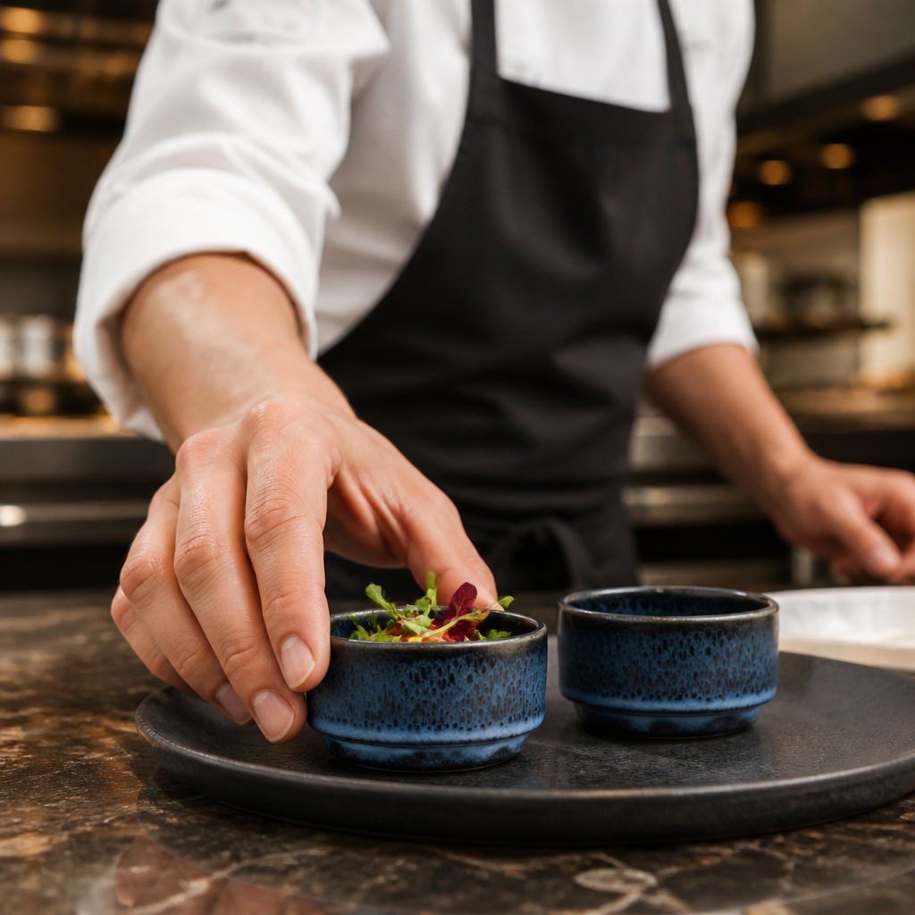 Stack Dishes 52ml Blue Polycarbonate for Casual Dining