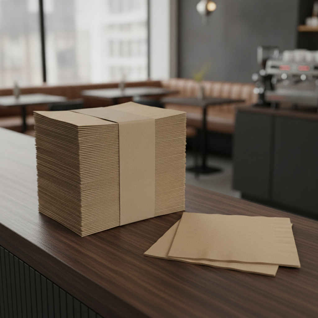 Recycled Paper Dinner Napkins 40x40cm for Bars & Cafés (Pack of 2000)