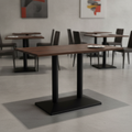 Melamine Dark Wood Indoor Dining Table 1200mm for Cafés & Restaurants