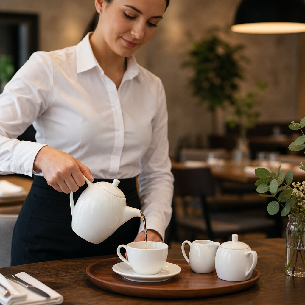Porcelain Beverage Pot 426ml for Cafés & Bars (Pack of 4)