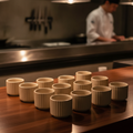 Porcelain Bowls Sand 45mm for Buffet Displays (Pack of 12)