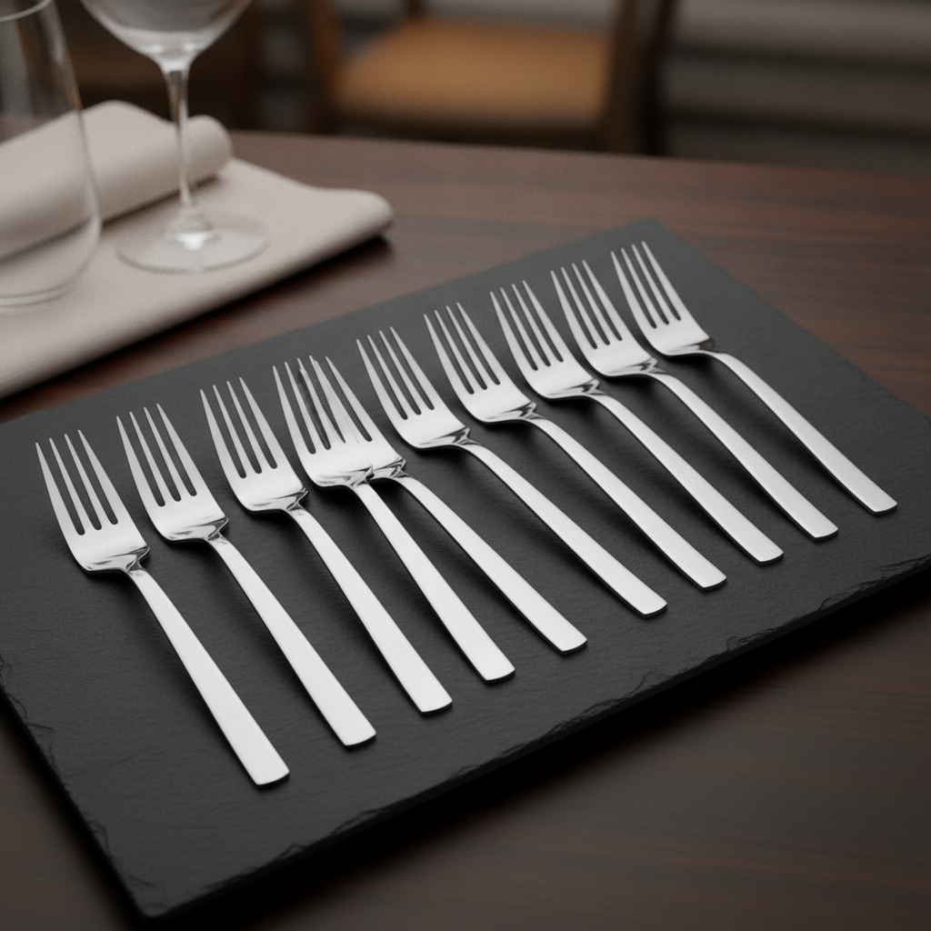18/10 Stainless Steel Cake Forks for Food Presentation (Pack of 12)