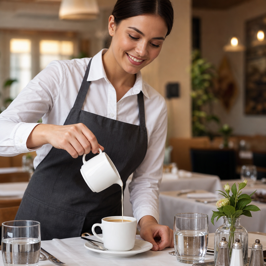Vitrified Ceramic Compact Jugs 142ml for Modern Service (Pack of 4)