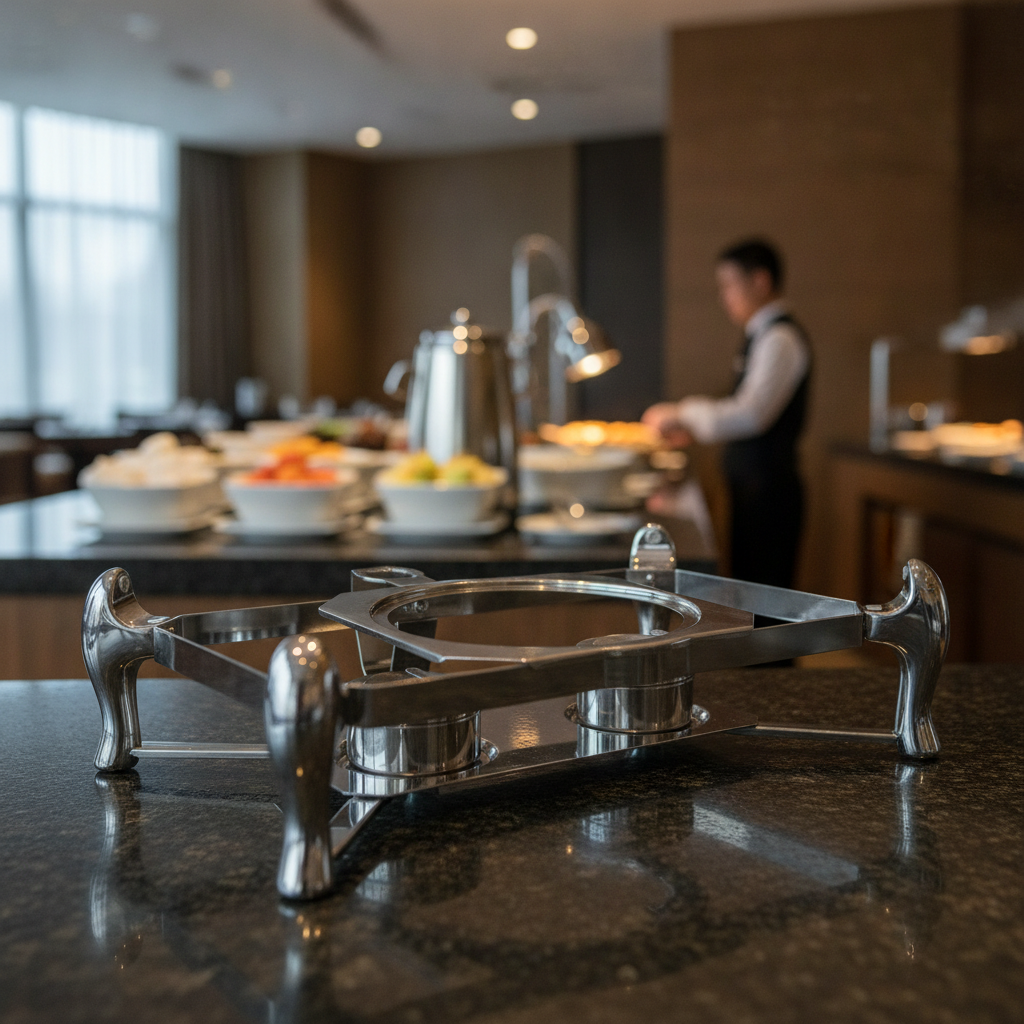304 Stainless Steel Induction Chafer Frame 550mm for Catering Events