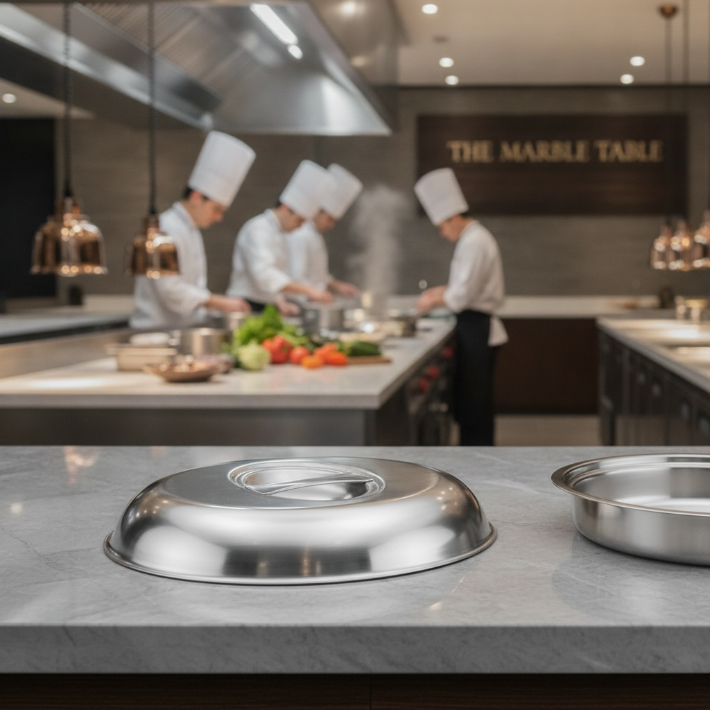 Stainless Steel Oval Vegetable Dish Lid 290x200mm for Elegant Serving