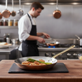Copper Round Frying Pan 20cm for Oven-to-Table Presentation