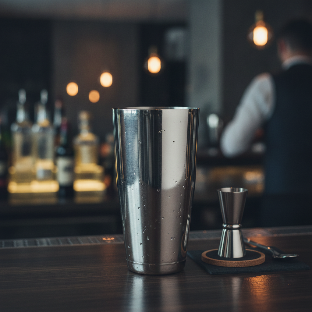 Stainless Steel Flair Top Boston Shaker Can 887ml for Cocktail Mixing