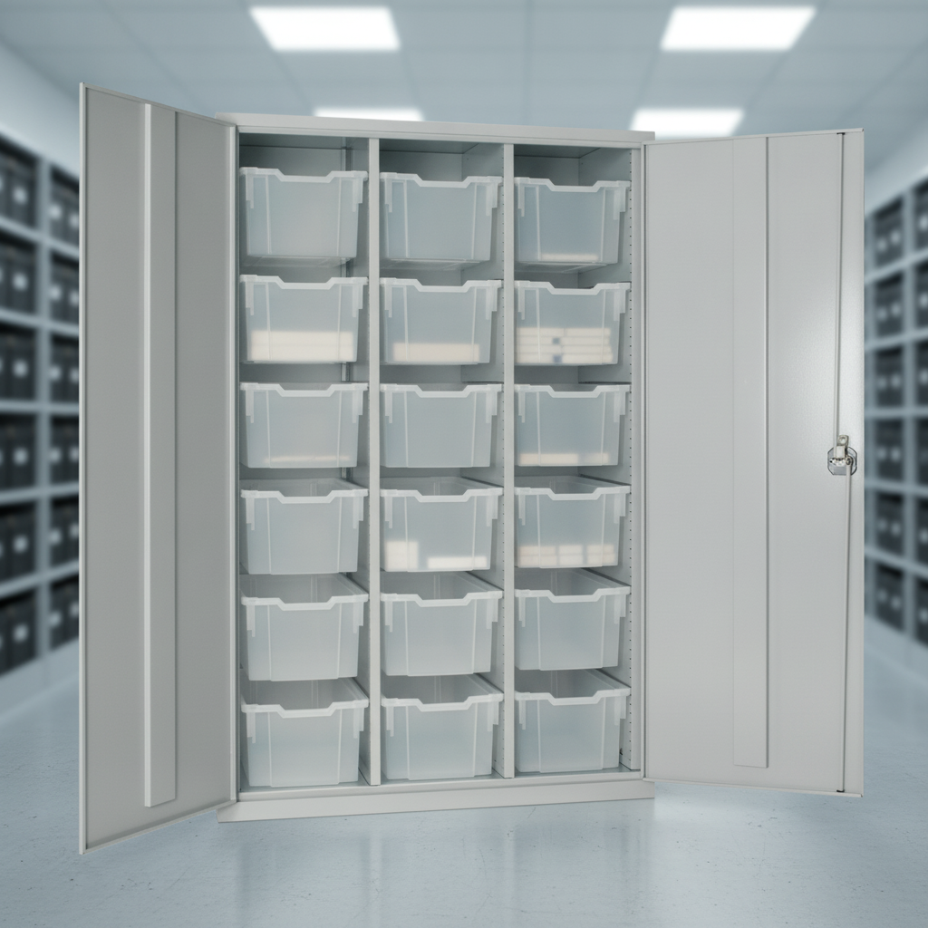 Powder Coated Steel High-Capacity Storage Cupboard for Offices & Schools