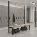 Powder Coated Steel Single-Sided Island Seating for Changing Rooms