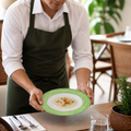 Soup Plates Coloured Rim 225mm Glass for Foodservice (Pack of 12)