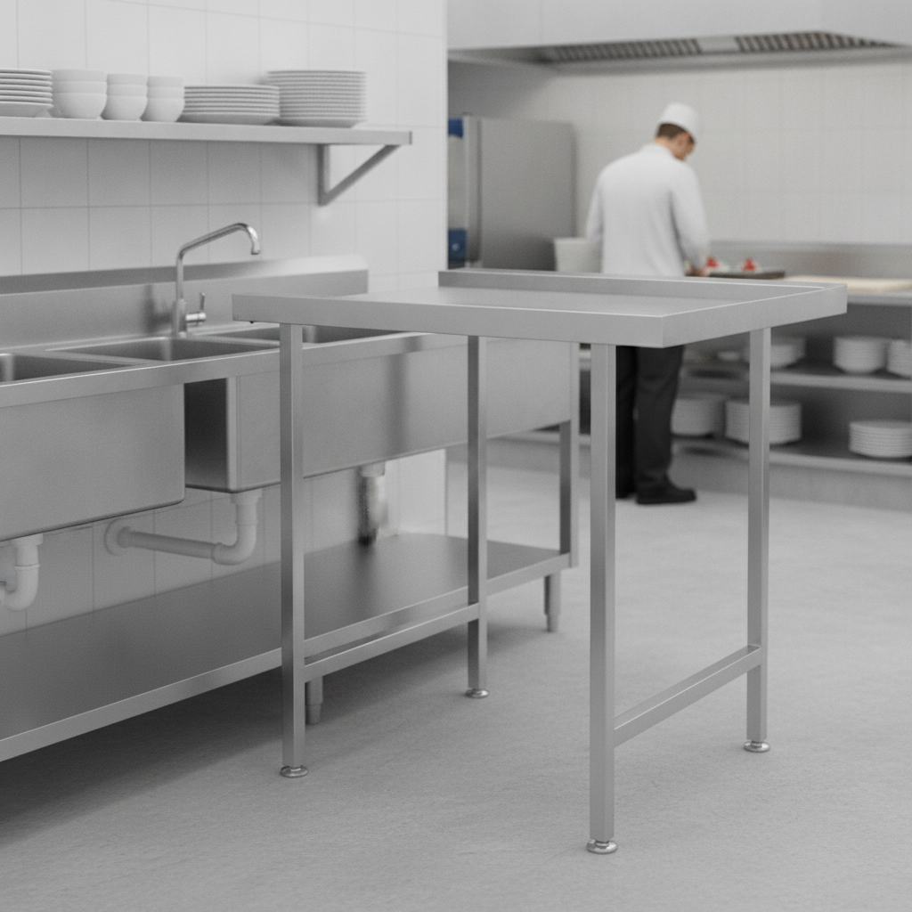 Stainless Steel Right Hand Exit Table 800mm for Professional Use