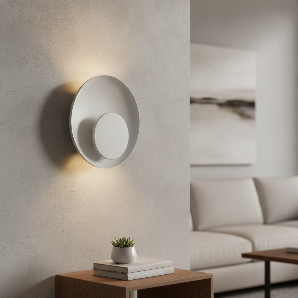 Metal White Indoor Wall Light with Adjustable Dimming for Home Use