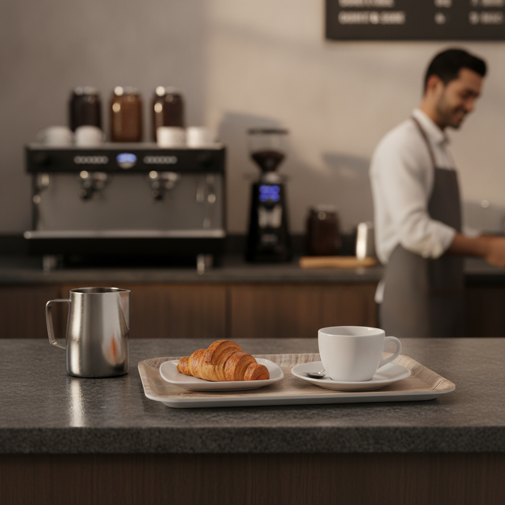 Laminate Rectangular Tray Light Oak for Cafés & Dining Halls