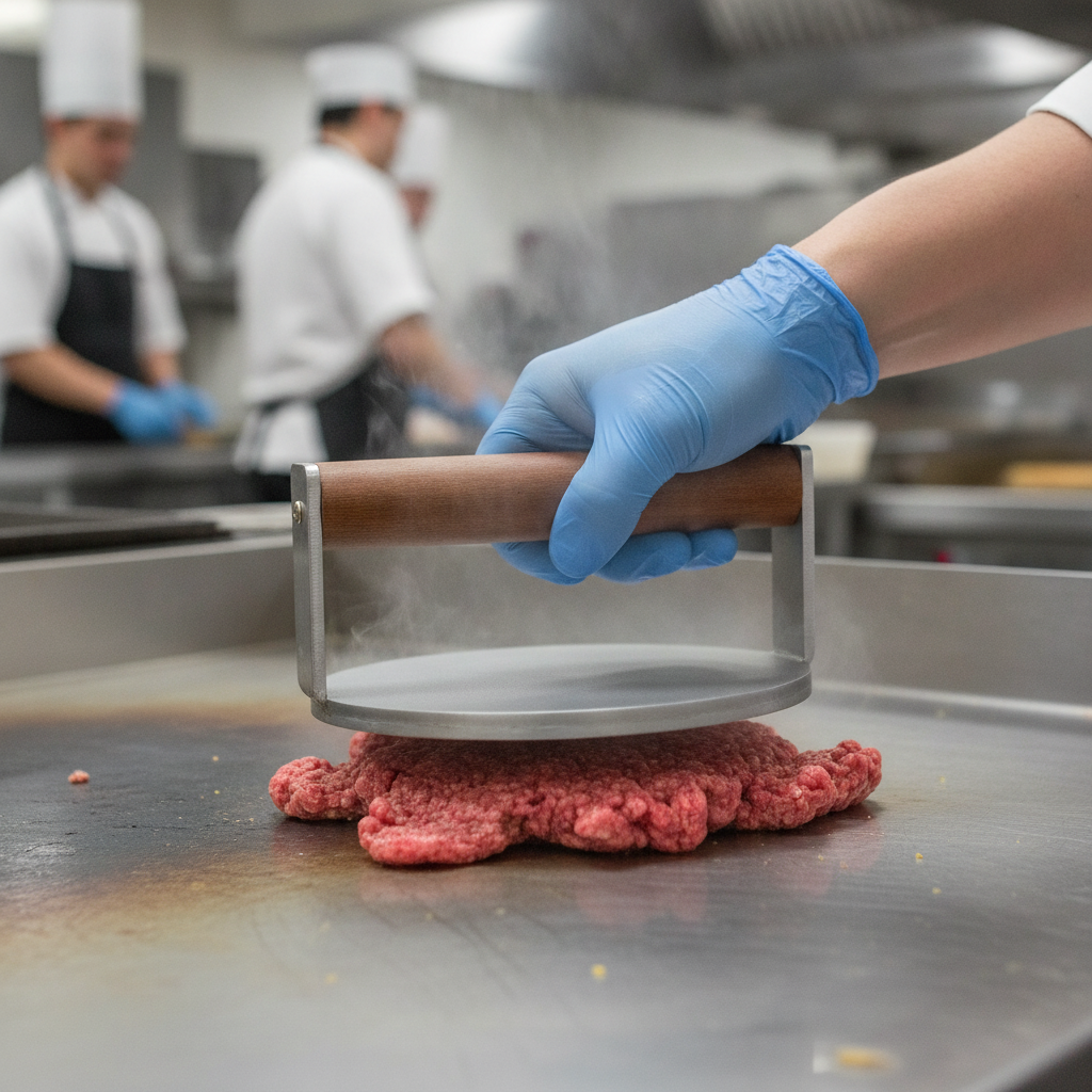 Stainless Steel Burger Press for BBQs & Commercial Kitchens