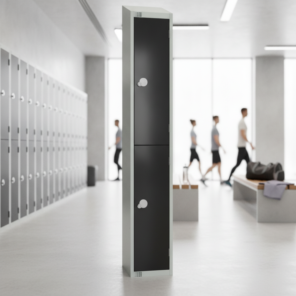 Powder Coated Steel Double Door Lockers 450mm Deep for Secure Storage