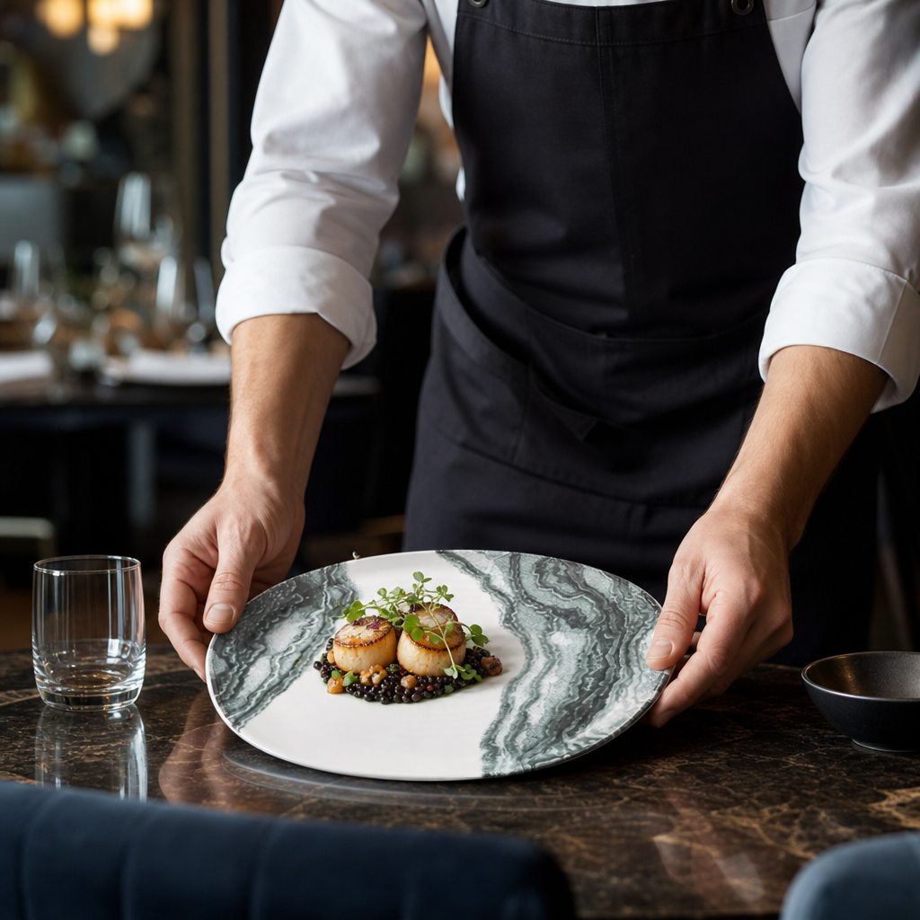 Organic Platters 260x200mm Black Ceramic for Modern Hospitality (Pack of 6)