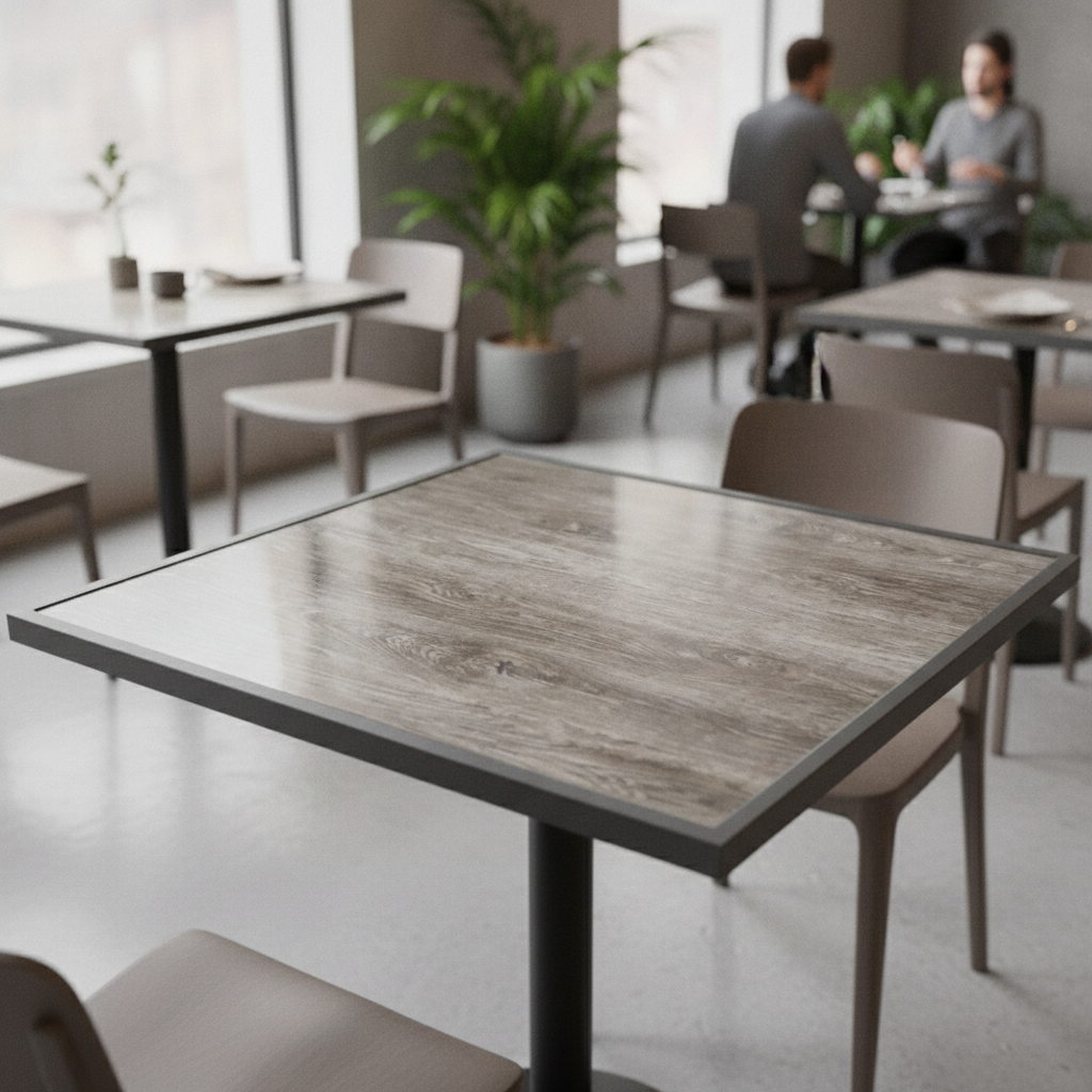 Tempered Glass Square Table Top 702x702mm for Restaurants & Cafés