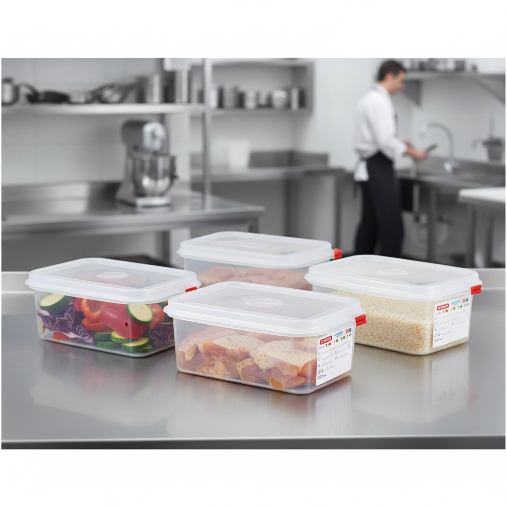 Polypropylene Gastronorm Food Containers 2.8L for Professional Kitchens (Pack of 4)
