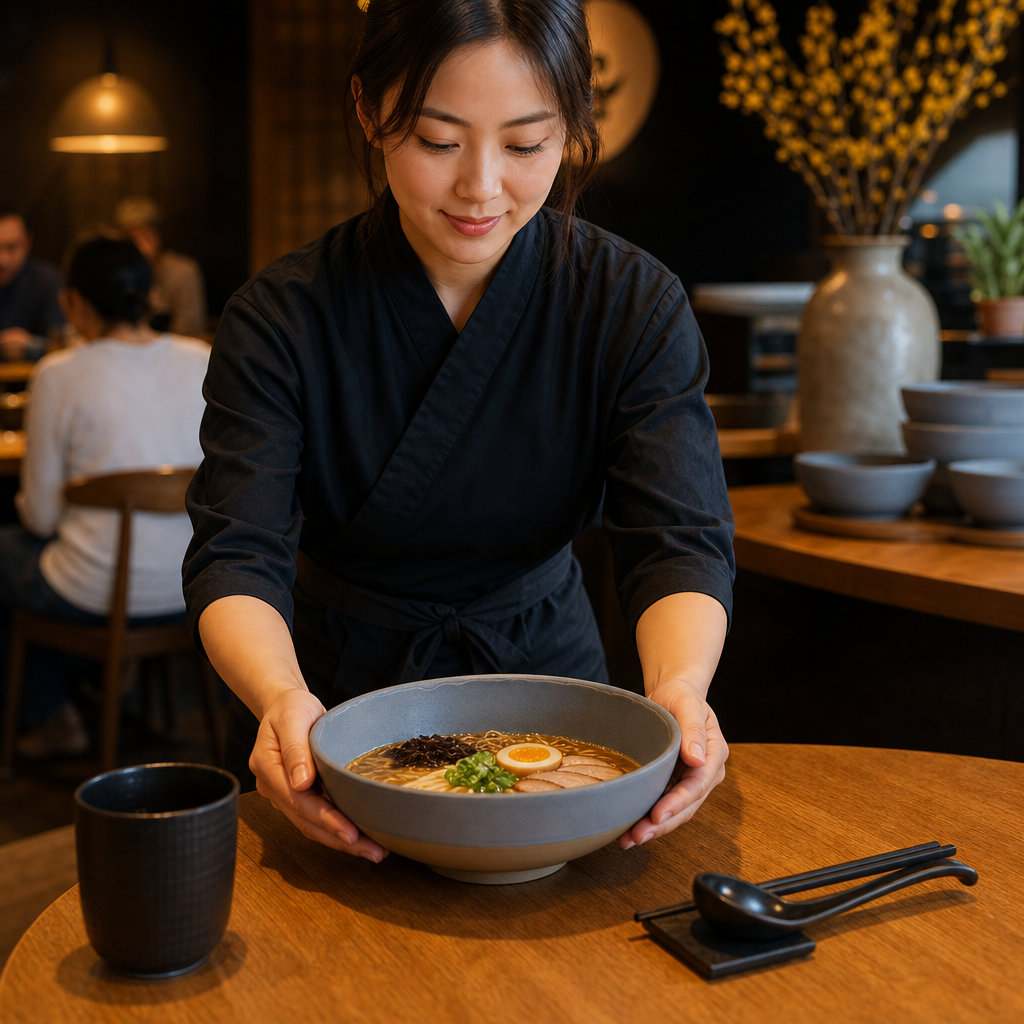 Ramen Bowls 1280ml Vitrified Stoneware for Stylish Dining (Pack of 6)