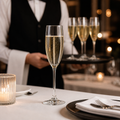 Lead-Free Crystal Champagne Flutes 170ml for Events (Pack of 6)