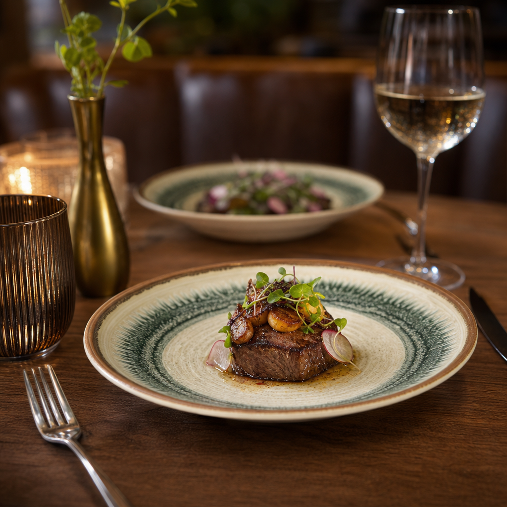 Flare Walled Plates 210mm Ceramic for Elegant Dining (Pack of 6)