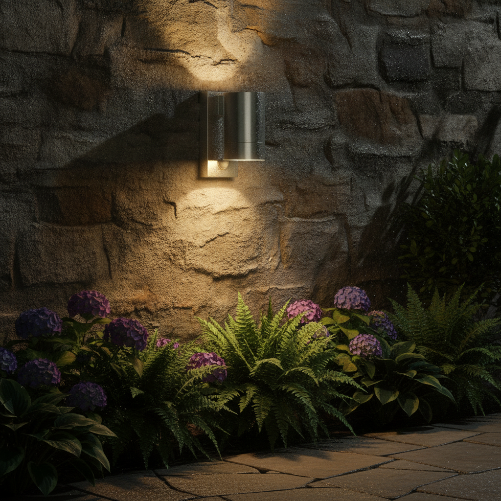 Metal Outdoor Wall Light with Motion Sensor for Patios & Gardens