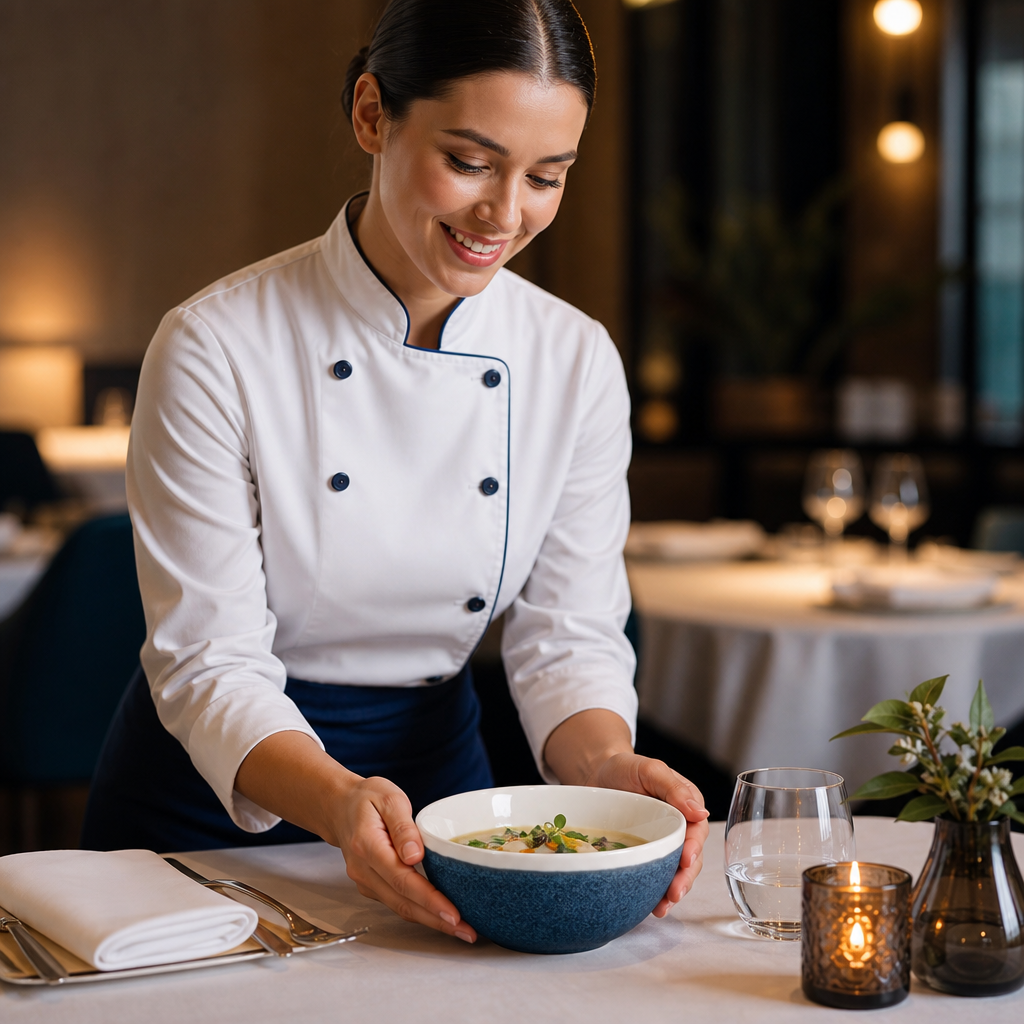 Soup Bowls 160mm Blue Porcelain for Fine Dining (Pack of 12)
