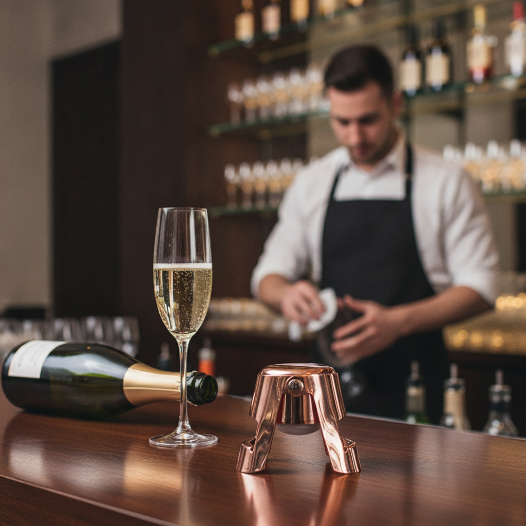 Stainless Steel Copper-Plated Champagne Stopper for Home & Office