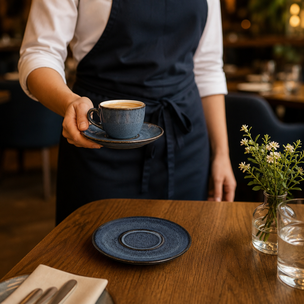 Vitrified Saucers 154mm China for Coffee Service (Pack of 12)