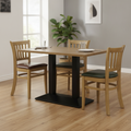 Rubber Wood Dining Table with 4 Chairs 750mm for Dining Rooms