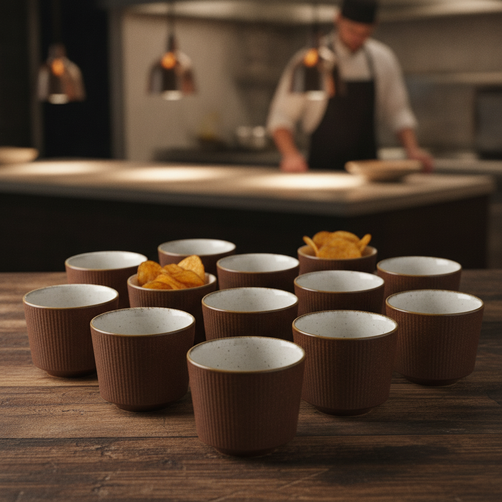 Super Vitrified Ceramic Chip Mugs 325ml for Casual Dining (Pack of 12)