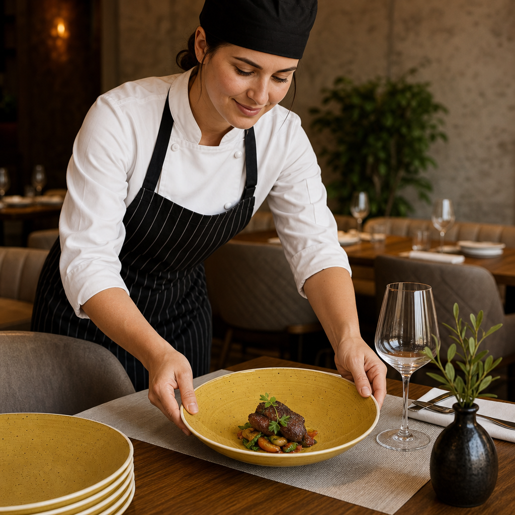 Coupe Bowls 182mm Yellow Vitrified Ceramic for Dining Environments (Pack of 12)