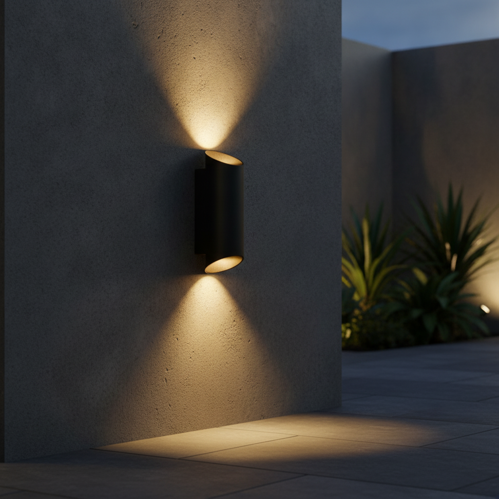 Aluminium Outdoor Wall Light Black for Modern Exteriors
