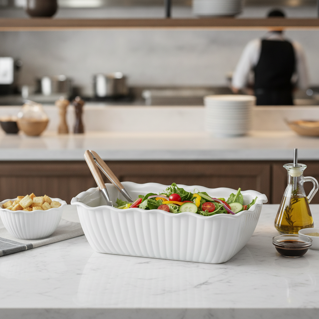 SAN Medium Salad Crock 2L for Food Display & Service
