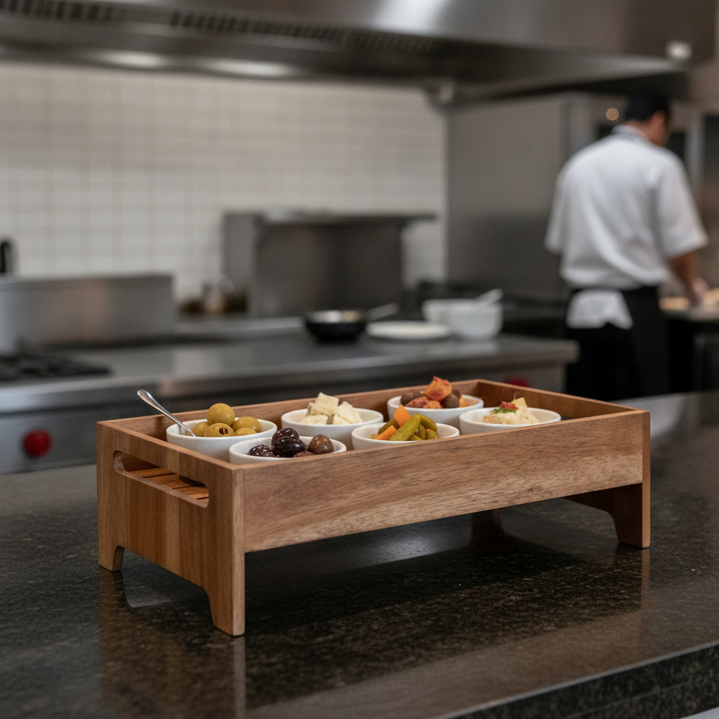 Wood Nesting Crate 132x258mm for Food Presentation