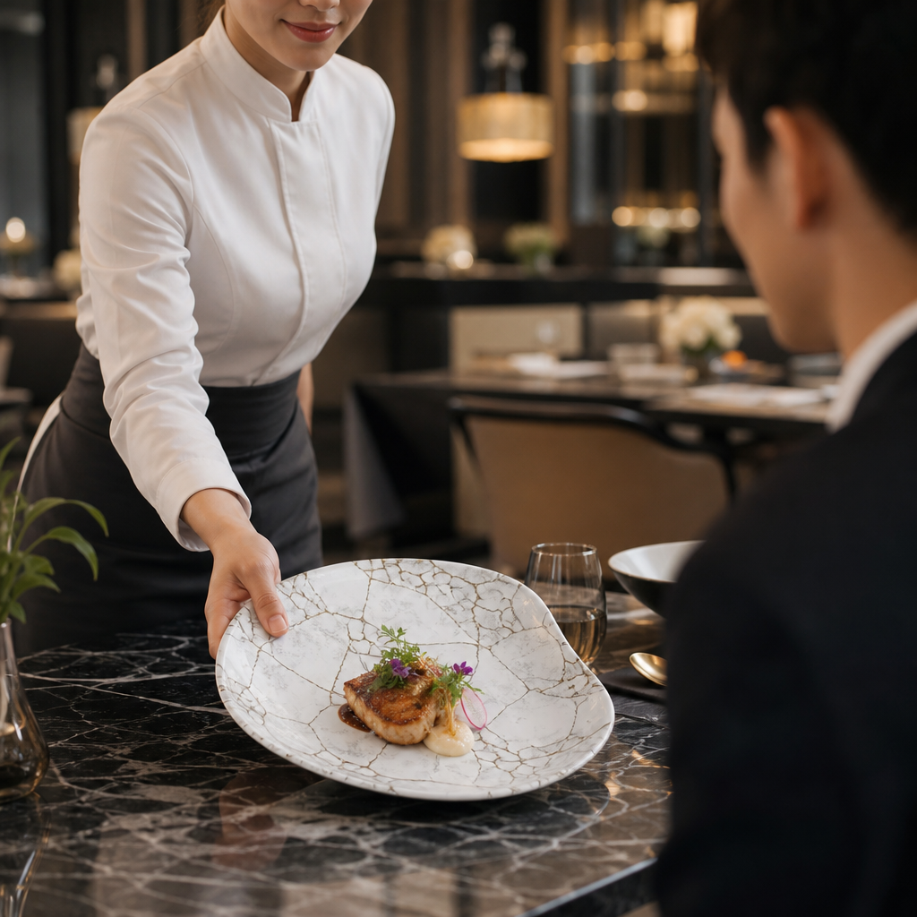 Plates 254mm Vitrified Ceramic for Hospitality Use (Pack of 12)