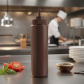 Polyethylene Brown Squeeze Sauce Bottle 35oz for Restaurants