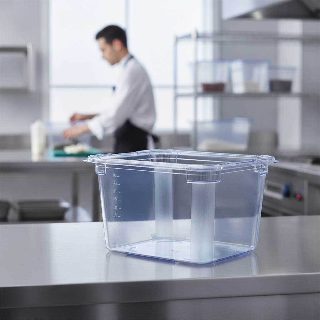 Airtight Blue ABS Food Storage Container 200mm for Catering