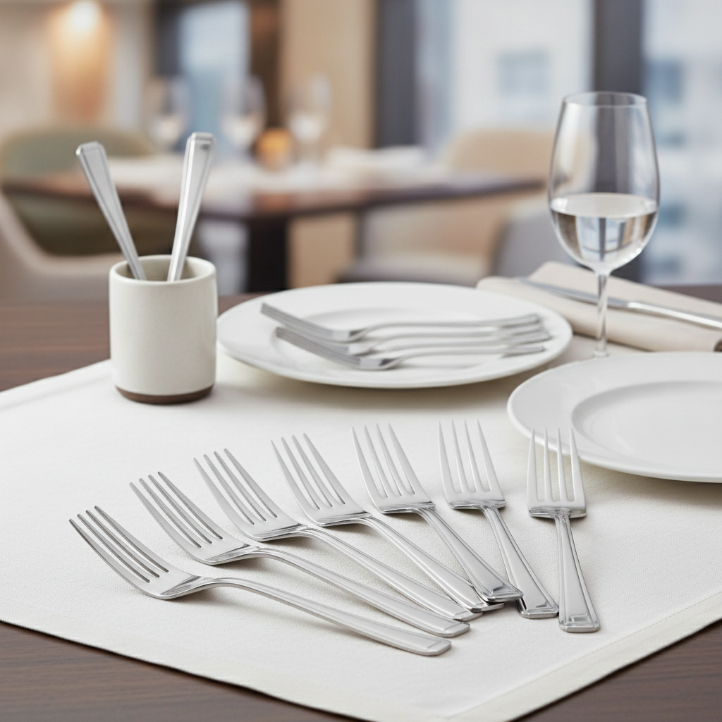 18/0 Stainless Steel Table Forks for Dining (Pack of 12)