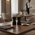 Wooden Salt and Pepper Mill Set 50mm for Dining Tables