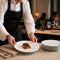 Coupe Plates 235mm White China for Contemporary Dining (Pack of 6)